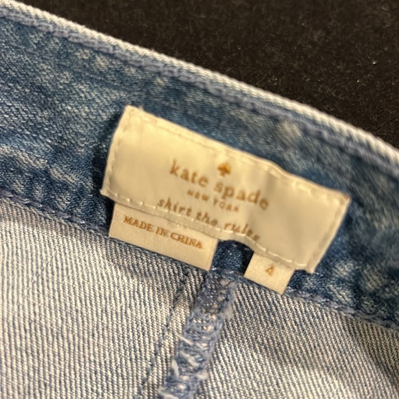 Kate Spade denim wrap midi wrap skirt in medium wash size 4 - Picture 3 of 5